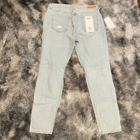 NWT! GRLFRND Karolina High-rise Button Fly Distressed Skinny Long Jean In Jaggar - Picture 5 of 8